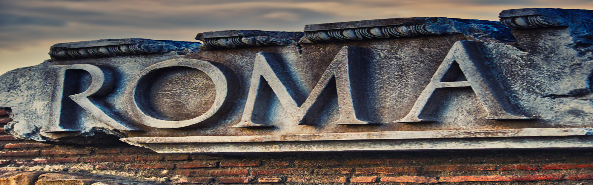 Roma or Rome Ancient Empire Text